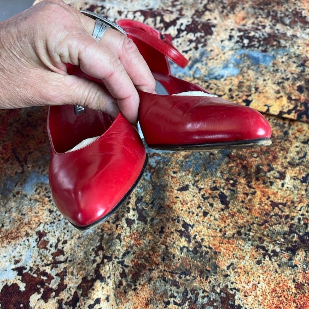 Albert Nipon Red Shoes Size 8 - image 3